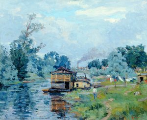 River Landscape by Jean Baptiste Armand Guillaumin